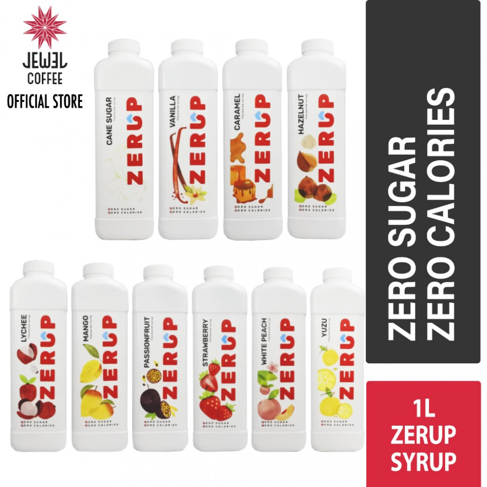 Zerup Zero Sugar Gourmet and Fruits Syrup 1L (Sweetener Syrup)