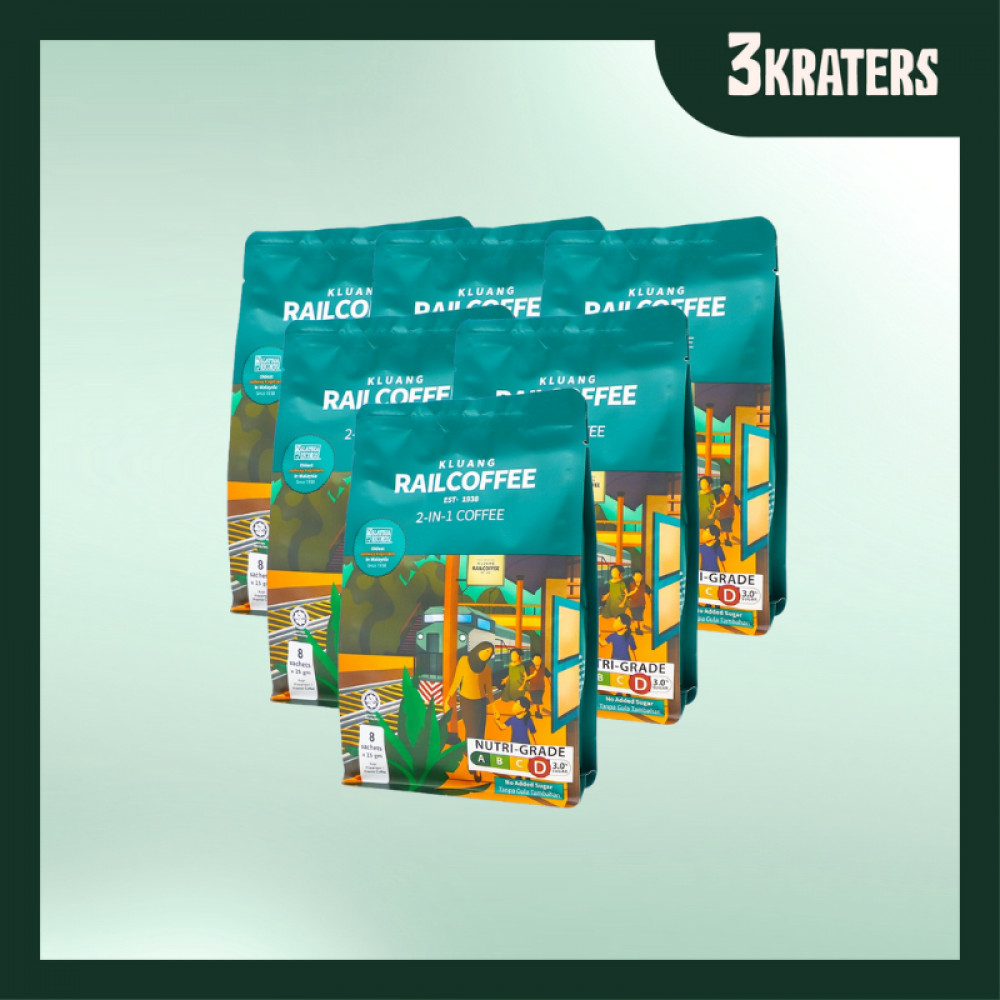 ORIGINAL KLUANG RAIL COFFEE 2 IN 1 8S X 25G - BUNDLE OF 6