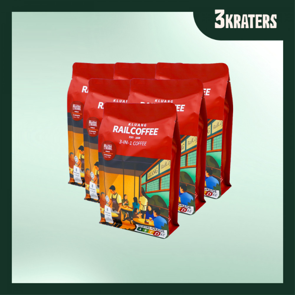 ORIGINAL KLUANG RAIL COFFEE 3 IN 1 8S X 36G - BUNDLE OF 6