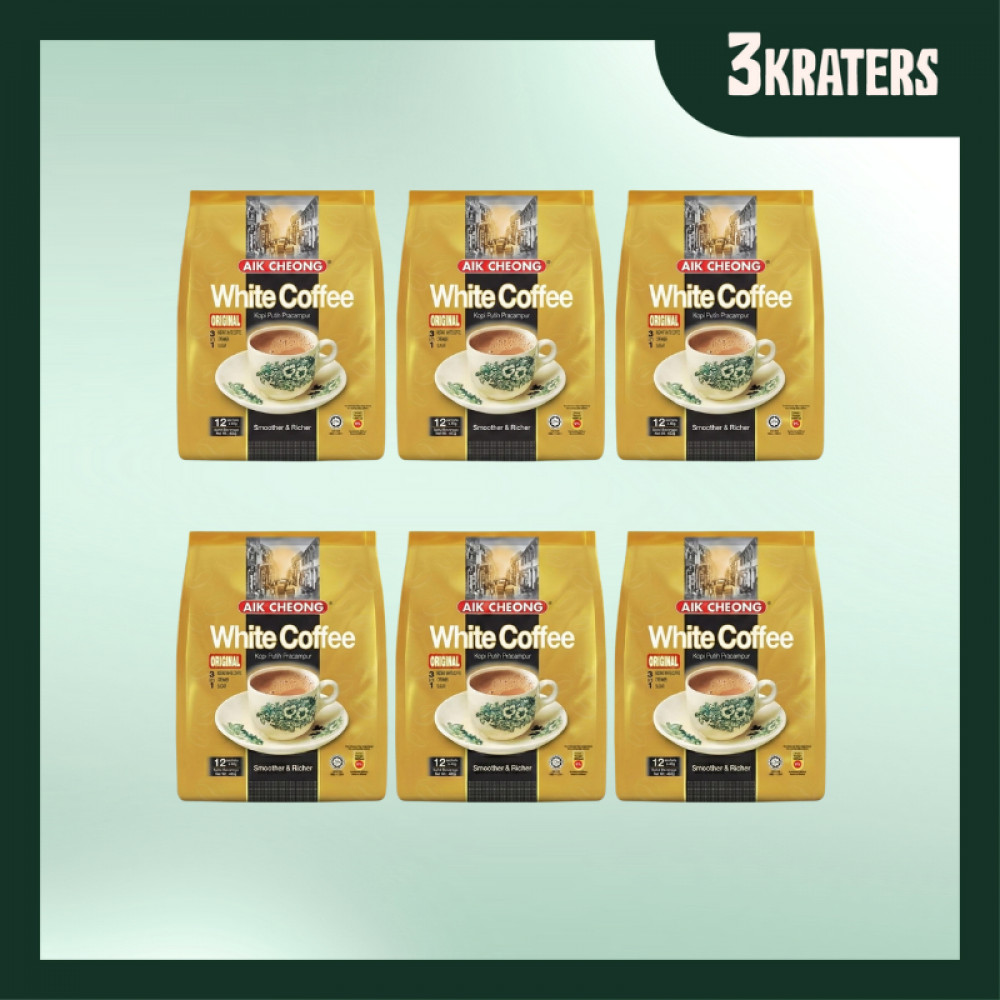 Aik Cheong 3 In 1 White Coffee Original 12s x 40g - Bundle of 6