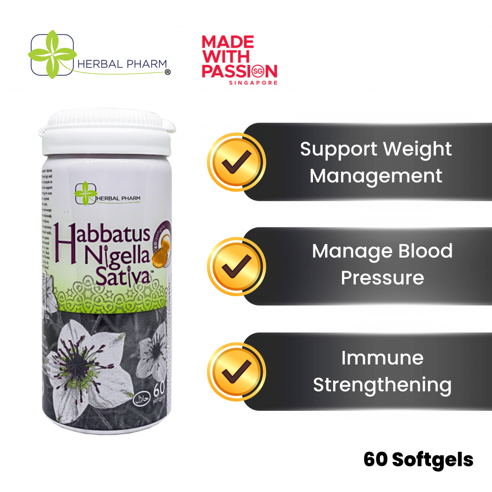 Herbal Pharm - Habbatus Nigella Sativa Supplements, 60 Soft Gels | Respiratory and Digestive Health, General Well-Being (Best Sellers)