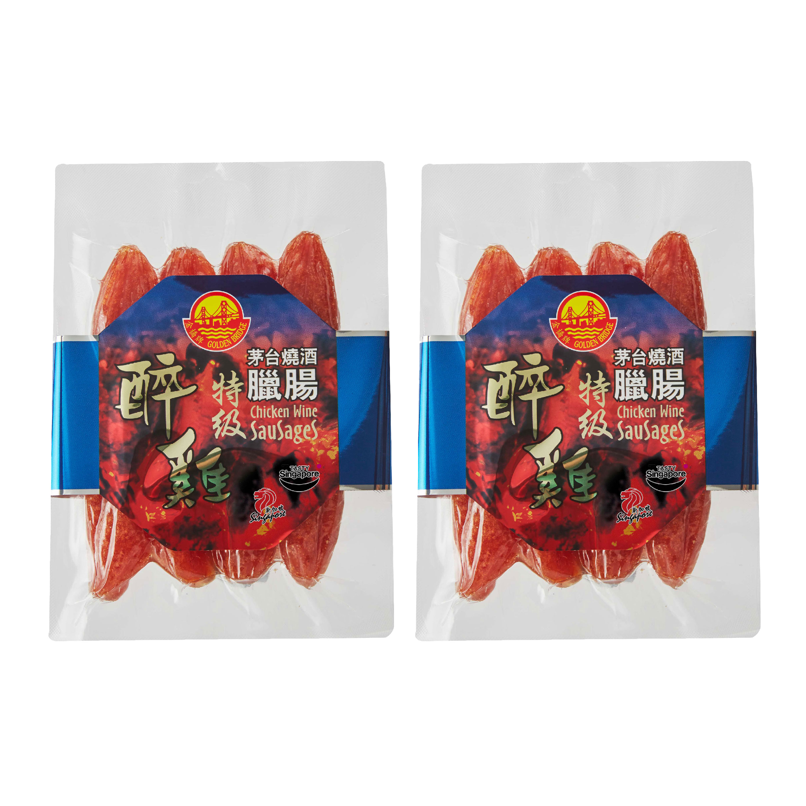Golden Bridge Chicken Wine Sausage 250g - Bundle of 2