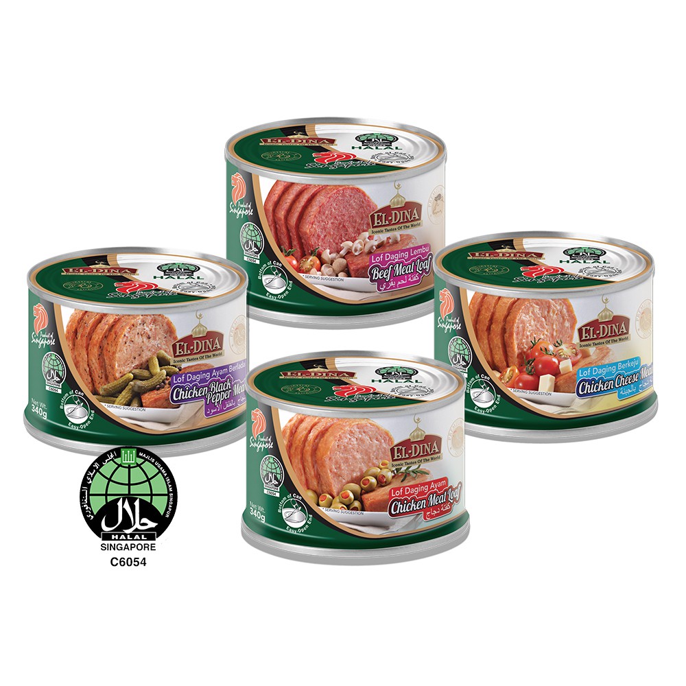 [Bundle of 12] El-Dina Meat Loaf 340g (Halal)