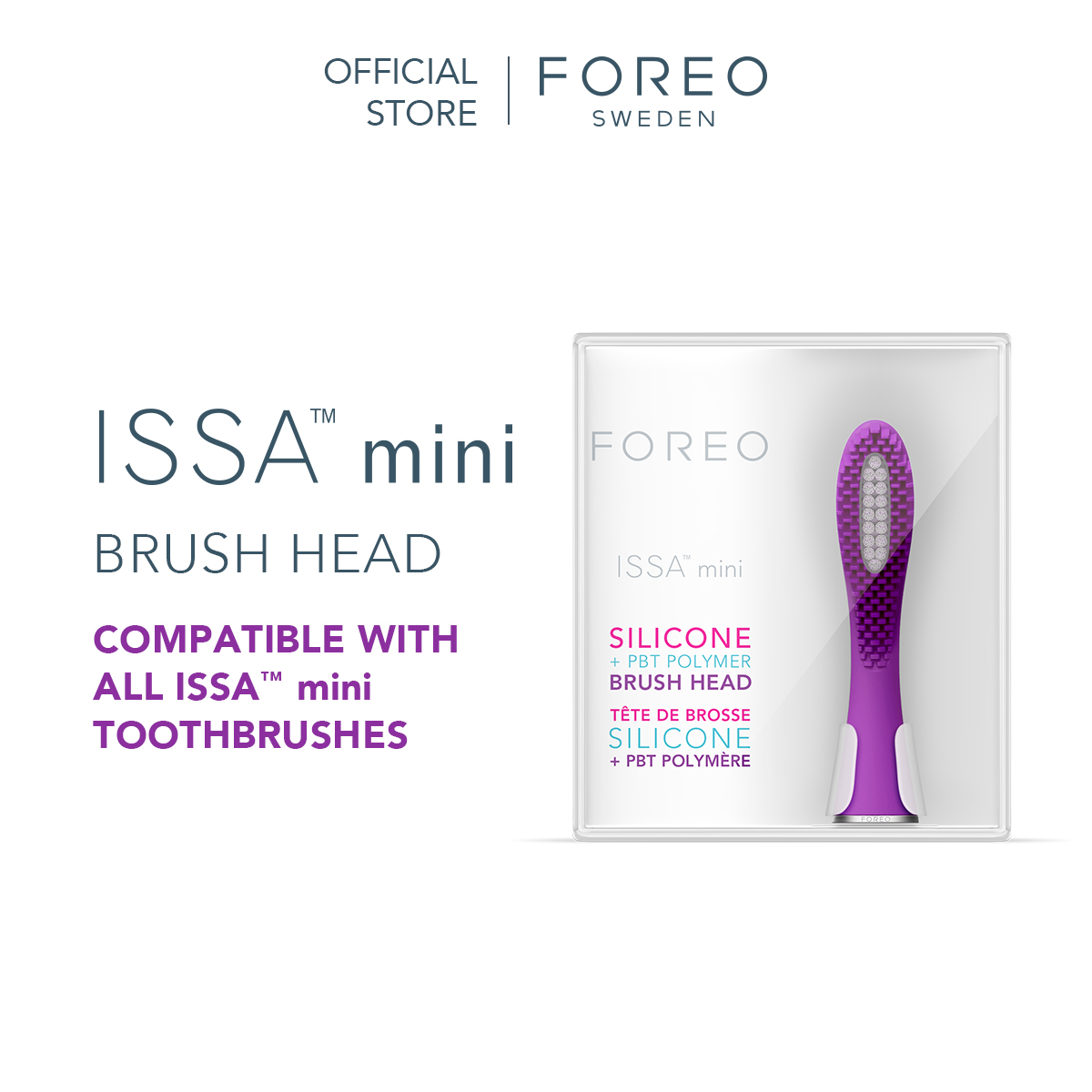 FOREO ISSA Mini Brush Head (3 Colours)