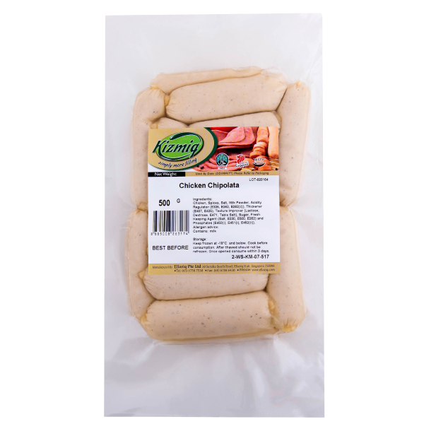 Kizmiq Chicken Chipolata 500g Frozen (Halal)
