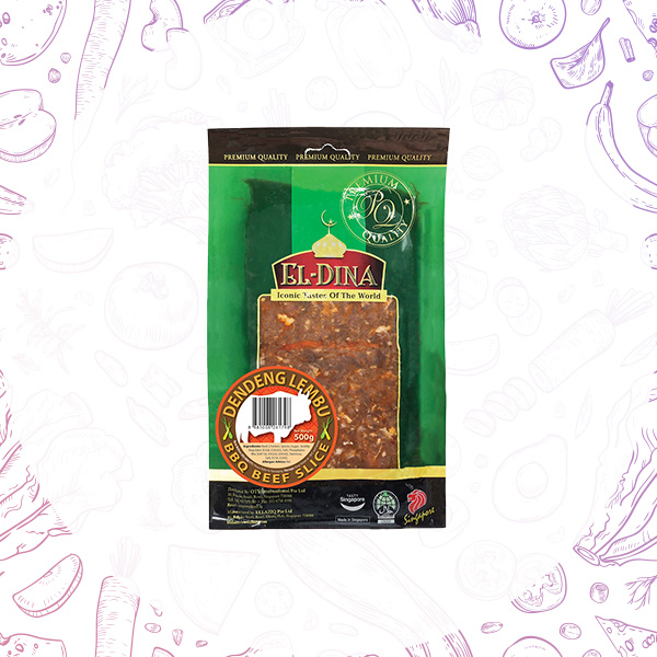 El-Dina BBQ Beef Dendeng 500g Frozen [Hari Raya Exclusive] – Halal