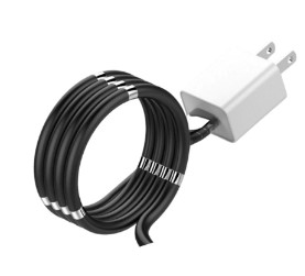 LDNIO Magnetic Absorption Nano Data Cable (Micro USB, Black)