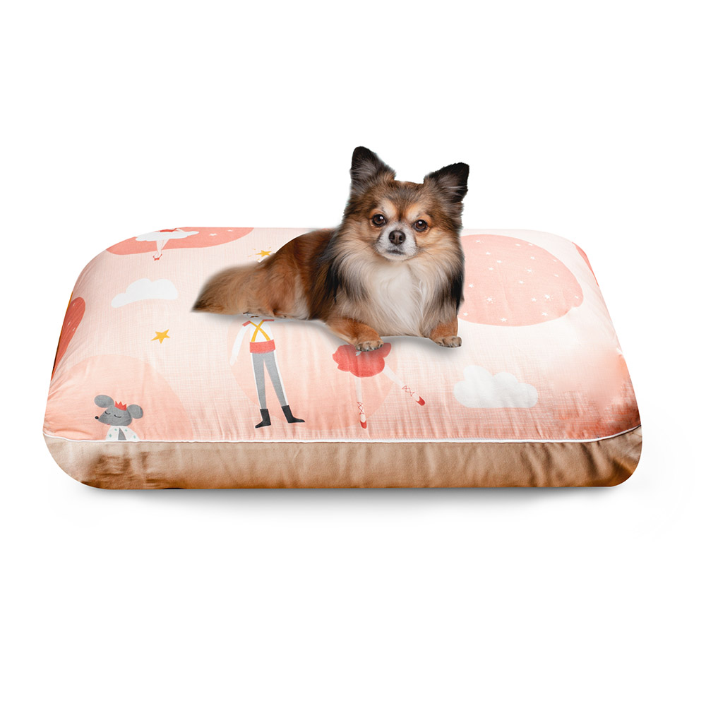 DreamCastle Cooling Dog Bed for puppies to medium sized breed - Pink Ballerina