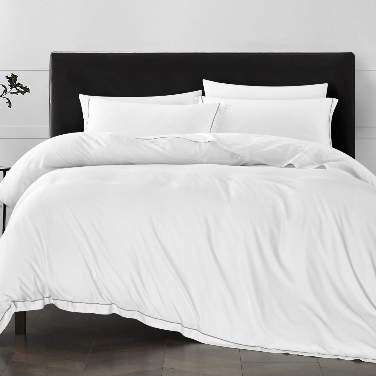 MYSTIQUE Ettitude Bamboo White Bed Set/Bedsheet Set