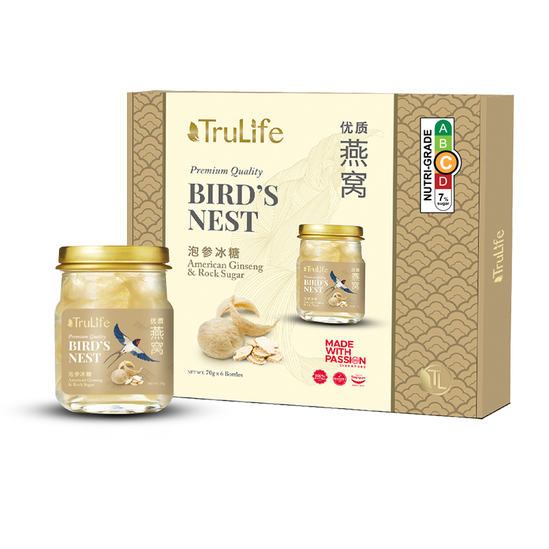 TRULIFE Premium Bird’s Nest With American Ginseng & Rock Sugar 6’S X 70g