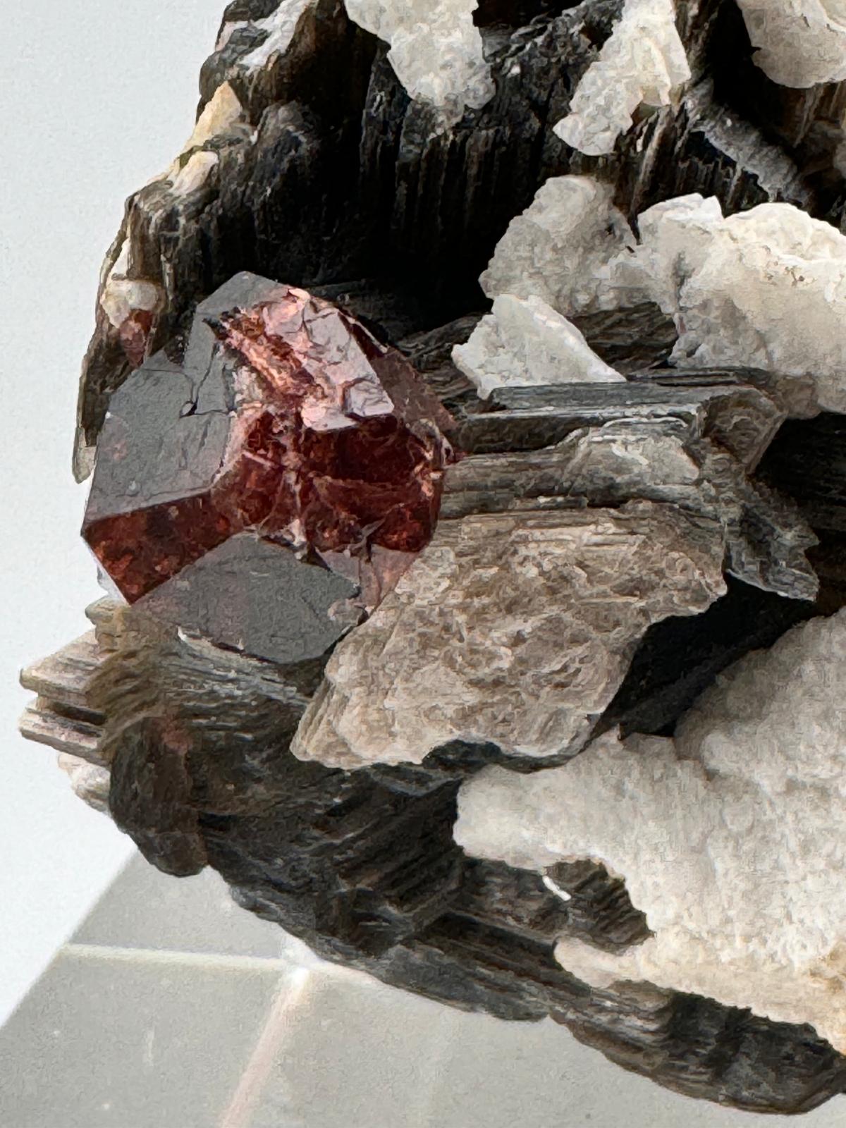 Simply Rocks - Spessartine Garnet on Mica