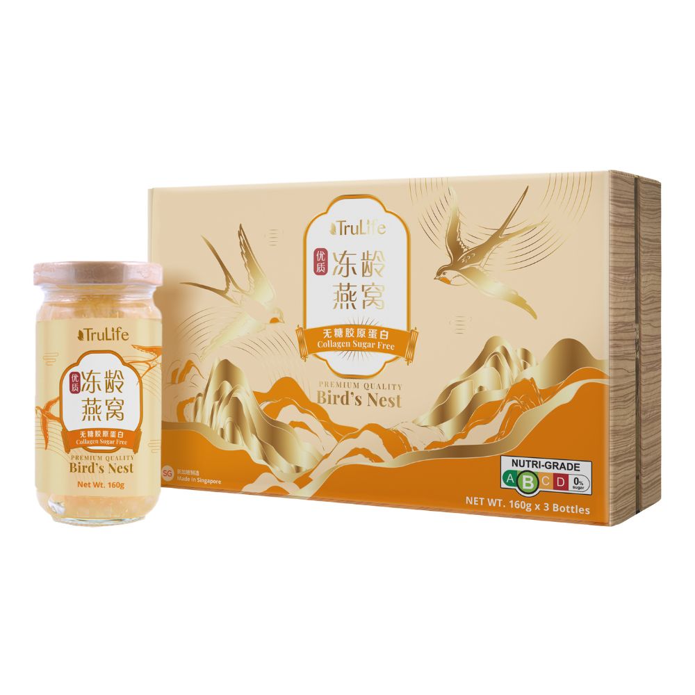 TruLife Premium Bird’s Nest With Collagen Sugar-Free 3x160g (冻龄燕窝)