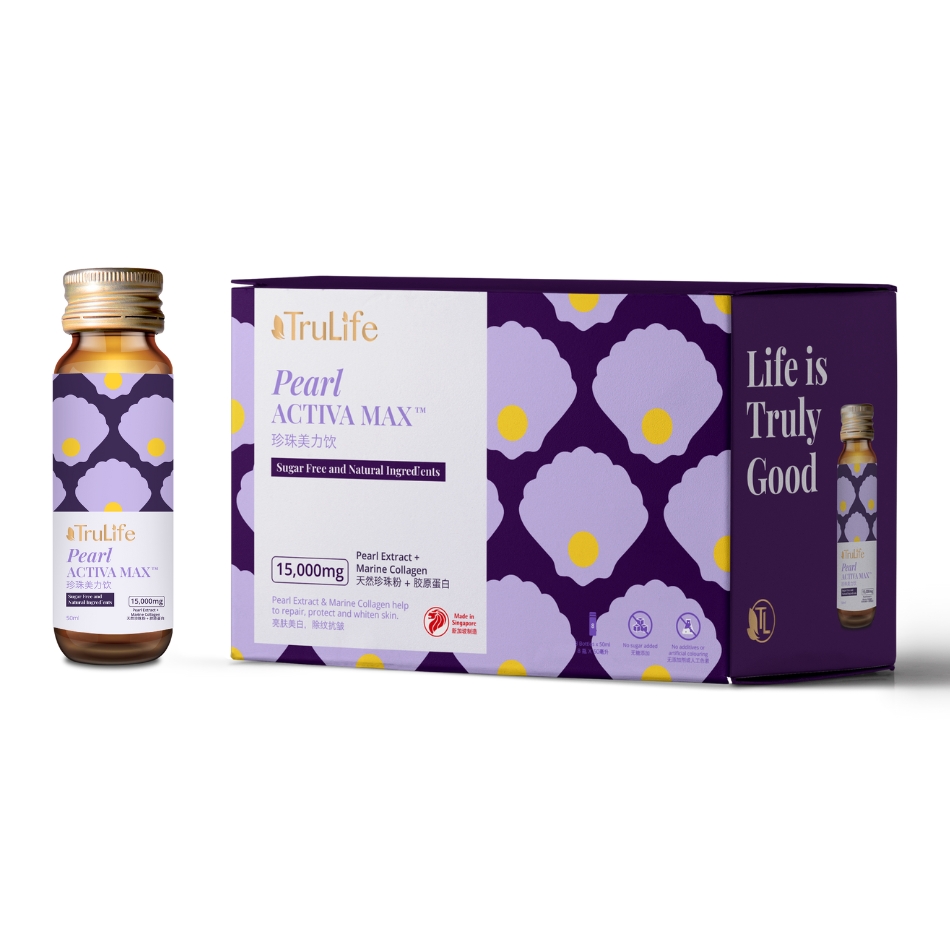 TRULIFE Collagen Pearl Activa Max Sugar Free 15,000mg (Each with 8 x 50ml) /For Whitening