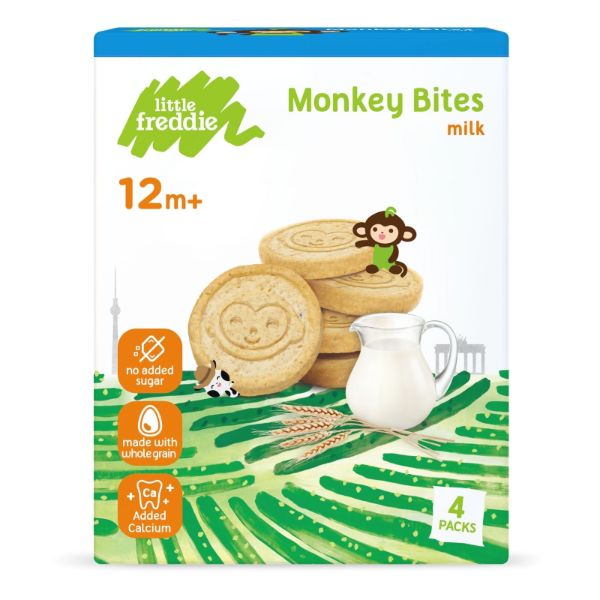 (Bundle of 2) Monkey Bites Milk Biscuit - (4 x 20g. ) 80g.- UK lot