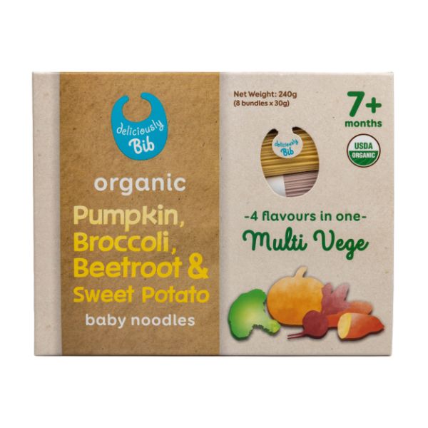 [BUNDLE OF 2]Organic Pumpkin, Broccoli, Beetroot & Sweet Potato Baby Noodles