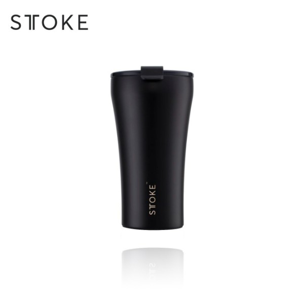 Sttoke Leakproof Ceramic Cup 12 oz - Midnight Black