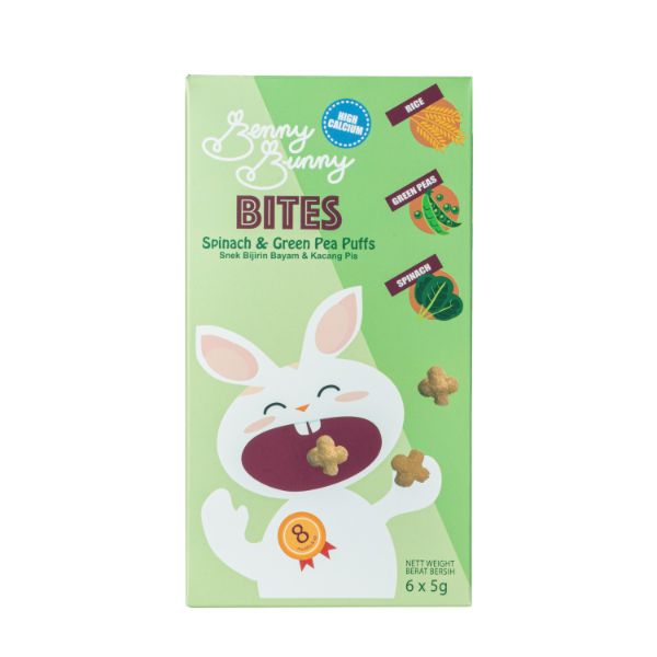 [BUNDLE OF 2]Spinach & Green Pea Puffs 30g