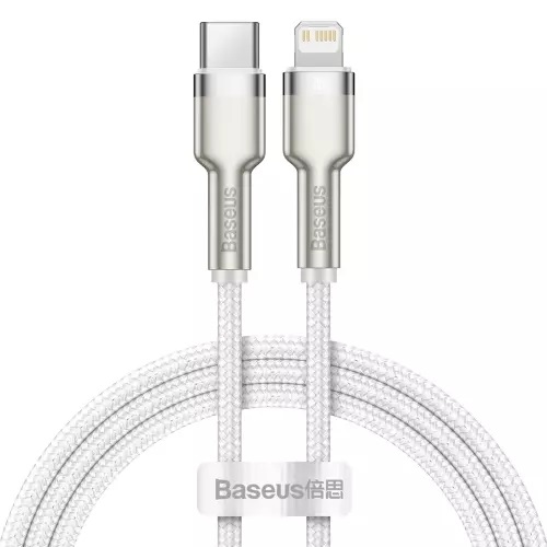 Baseus Cafule Series 20W Metal Data Cable 1m Type-C to iP PD (White)