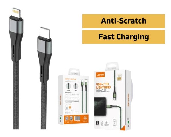 LDNIO USB-C to Lightning For iphone PD 30W fast Charging (2m)