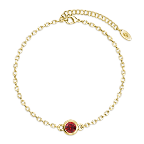 Birth Stone Bracelet (July, Yellow Gold)