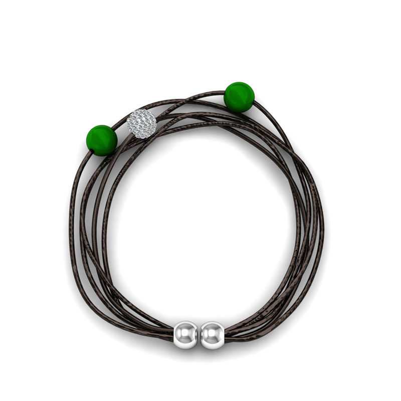Leather Bracelet (Green)
