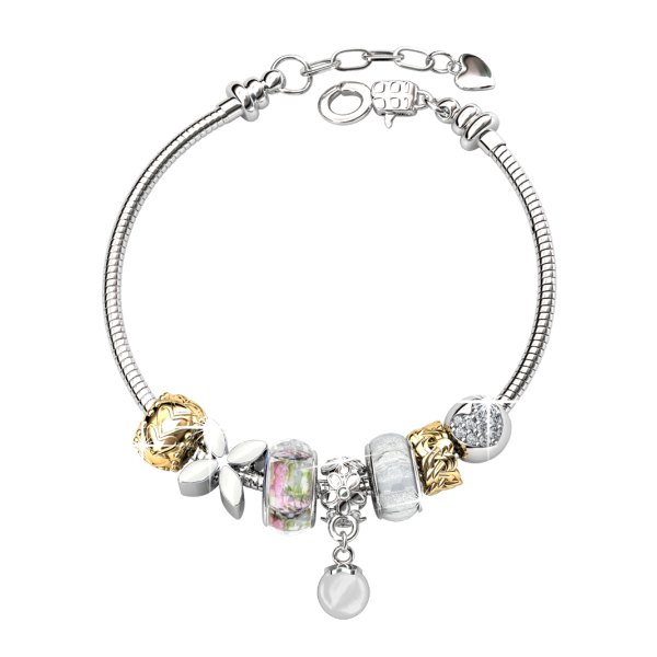 Pearl Charm Bracelet (White)
