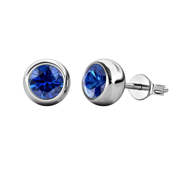 Birth Stone Moon Earrings (September)‏