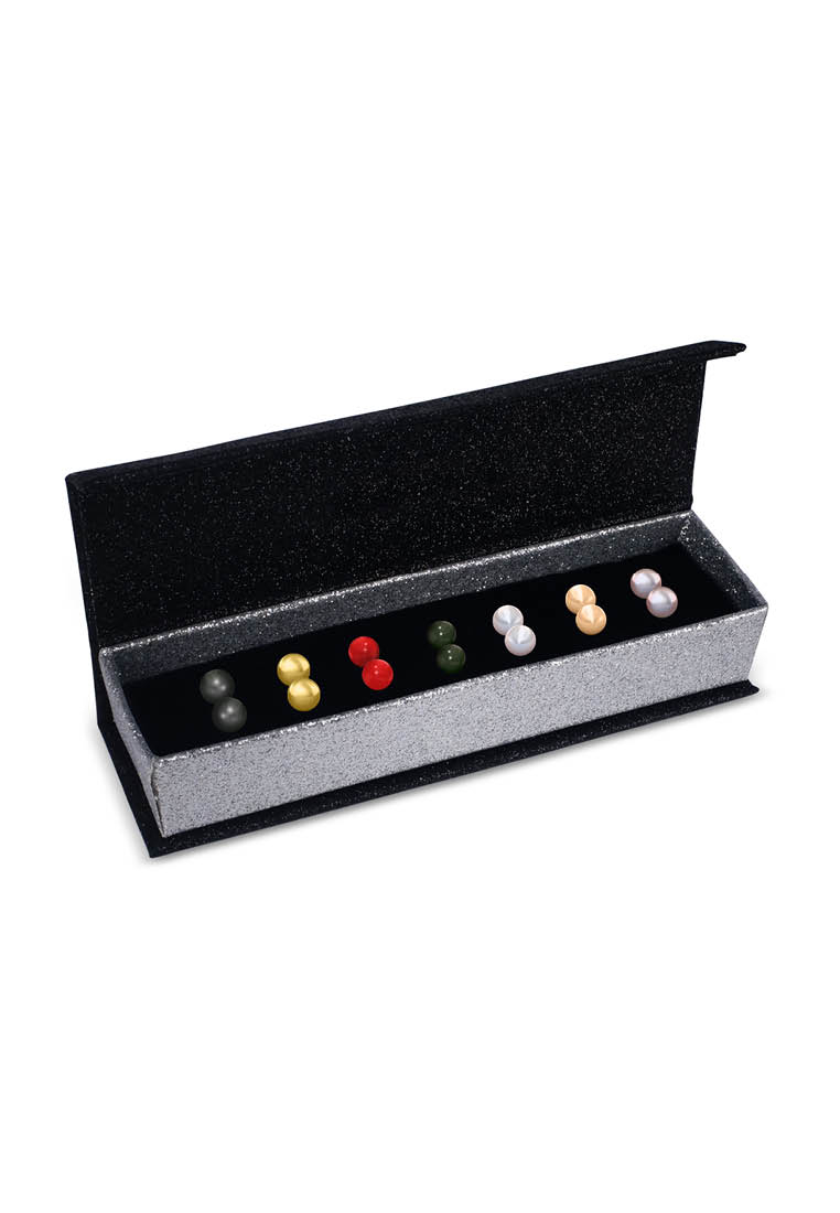 7 Days Colorful Pearl Earrings Set