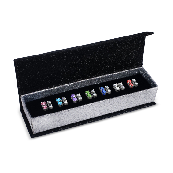 7 Days Dangling Earrings Set (Gold Box)