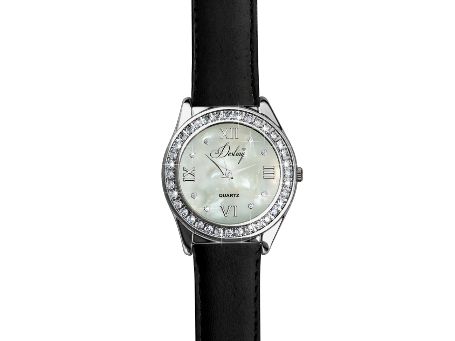 Destiny Leather Watch (Black)