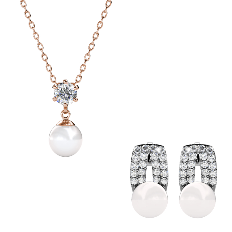 Pauline Pearlie Pendant and Earrings Bundle Set