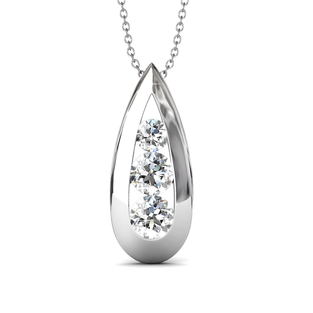 Teardrop Pendant - Embellished with Zirconia from Swarovski®