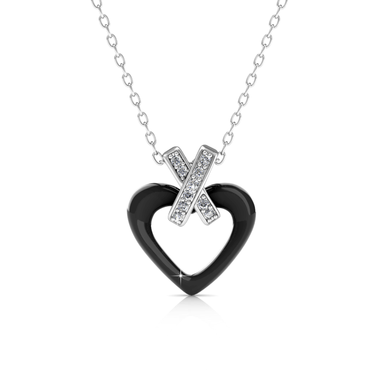 Heart Ceramic Pendant (Black)