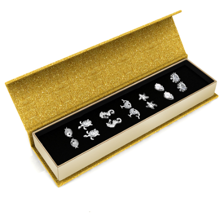 Ocean Earrings Set (White Gold)