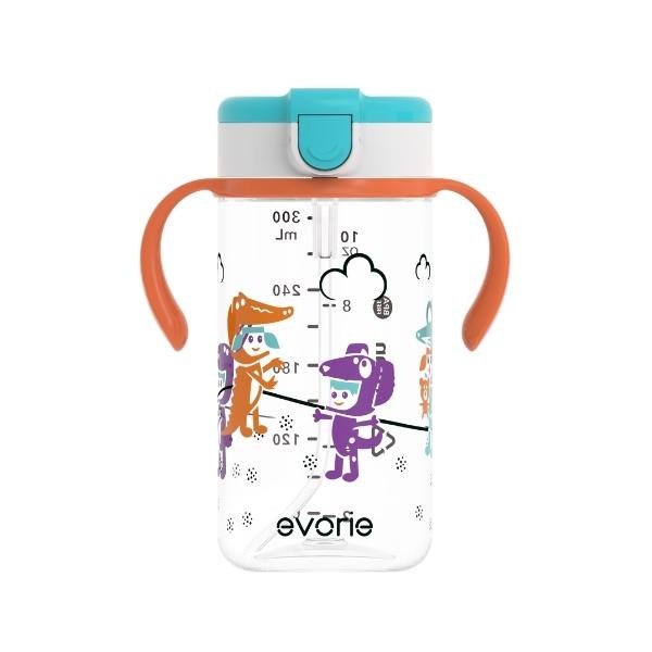 Evorie Tritan Kids Straw Water Bottle Mug 300mL, Imaginations