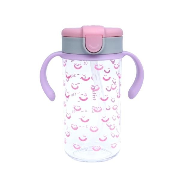 Evorie Tritan Kids Straw Water Bottle Mug 300mL, Smiley