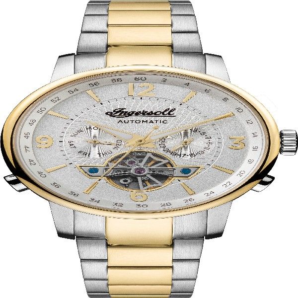 Ingersoll The Grafton Automatic Gold Stainless Steel I00705 Silver Gold Stainless Strap Men's Watch