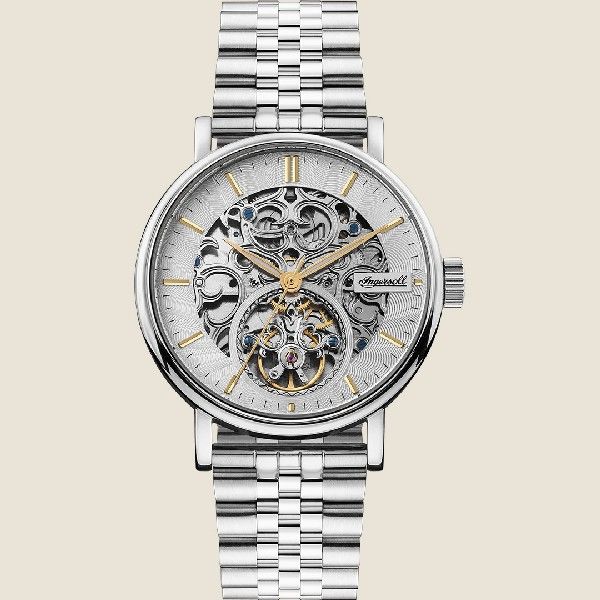 Ingersoll The Charles Automatic Silver Stainless Steel I05803 Silver Stainless Strap Men's Watch