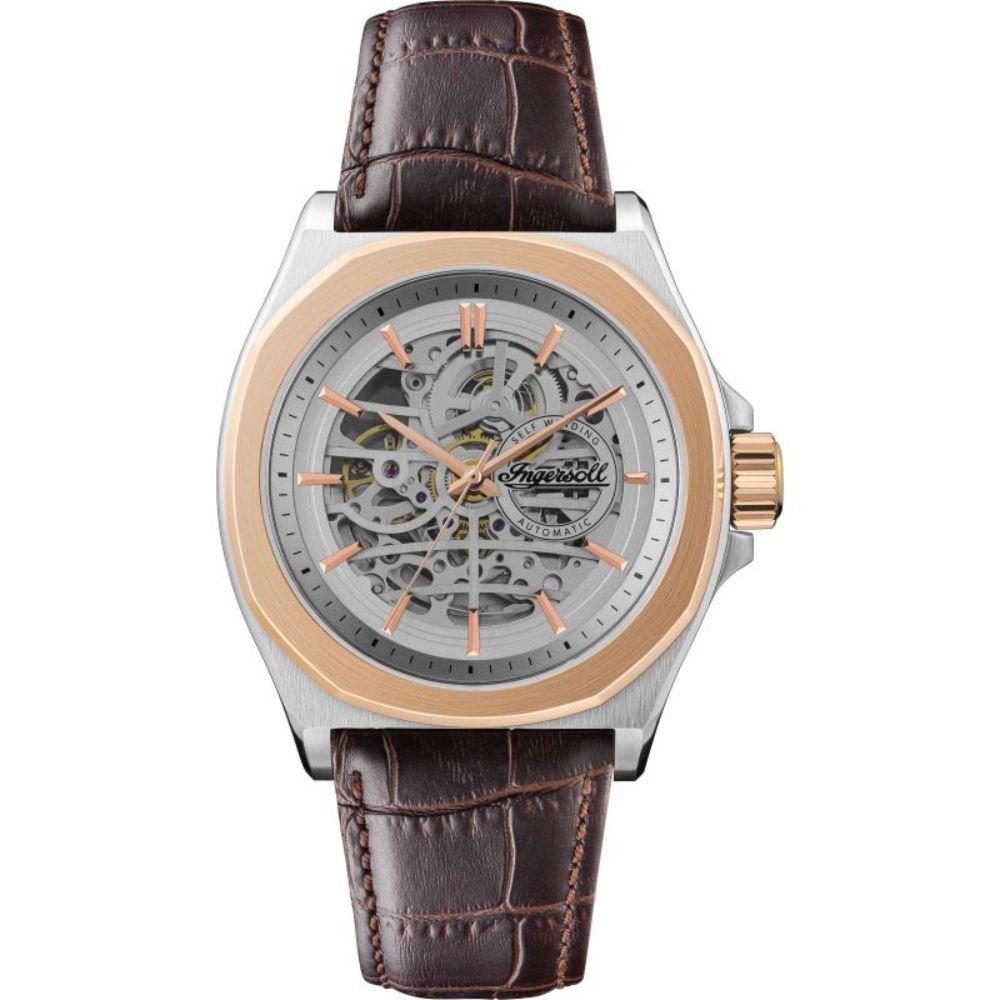 Ingersoll The Orville Automatic Rose Gold Stainless Steel I0931B Brown Leather Strap Men's Watch