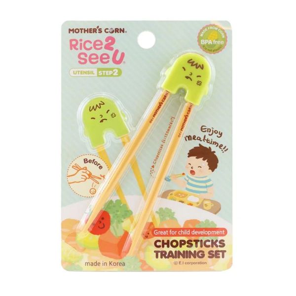Mother's Corn Training Chopsticks - Green