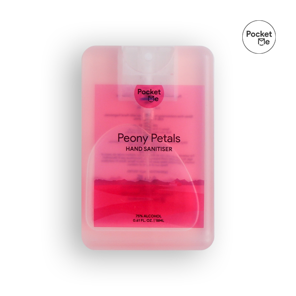 Pocket Me Hand Sanitizer Spray Peony Petals 18ml