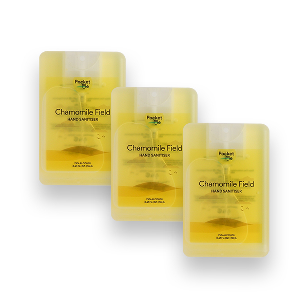 Pocket Me Hand Sanitizer Spray Chamomile Field 3 x 18ml Pack