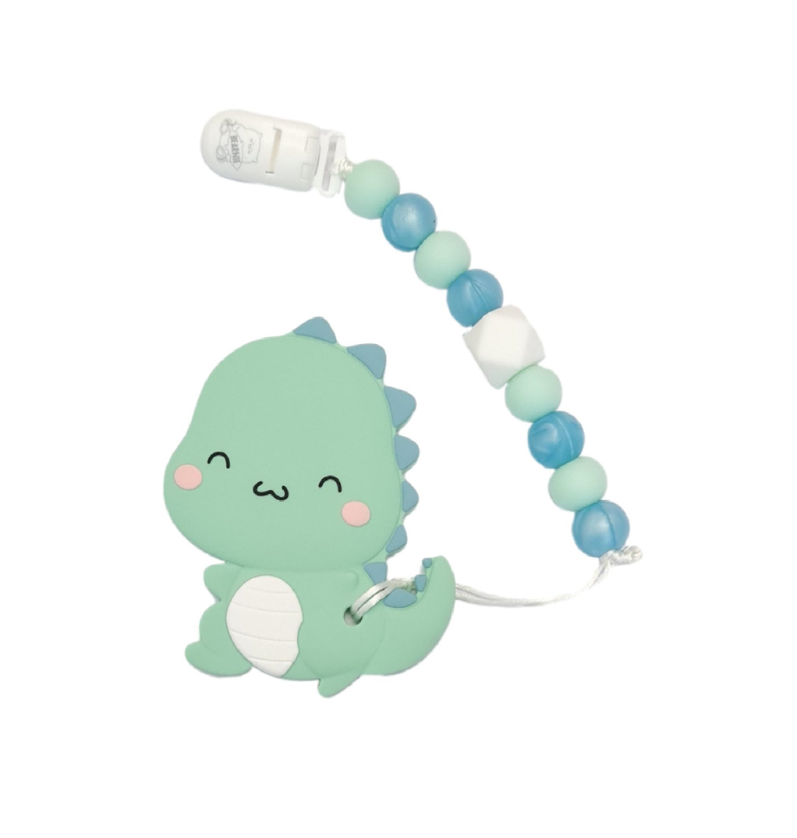 LITTLE BEARNIE Baby Teething Clip Set - T-Rex