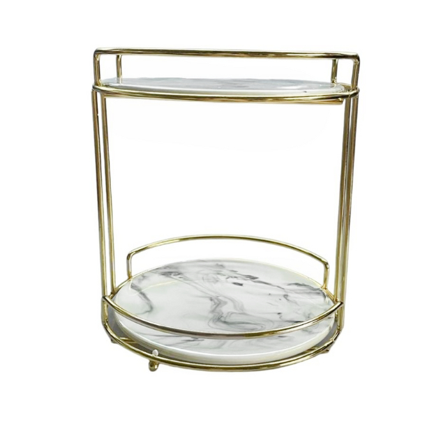 Truffula Forest 2-Tier Nordic Gold Desktop Rack (Round)