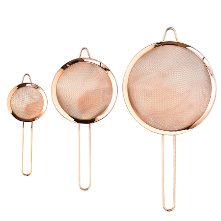 Truffula Forest Set Of 3 Rose Gold Kitchen Sieves