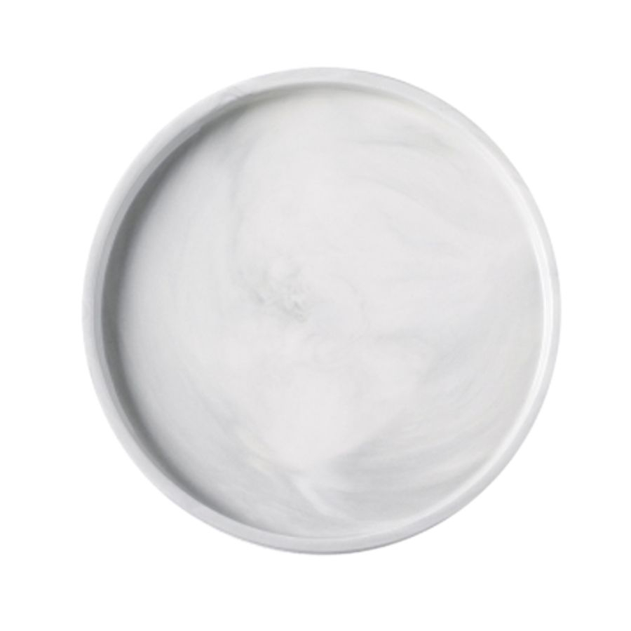 Truffula Forest [Grey] Round Marble With Edge